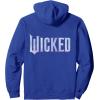 imageWicked For Good Bubble Shimmer Logo Front And Back Pullover HoodieRoyal Blue