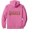 imageWicked For Good Forest Logo Front And Back Pullover HoodieBright Pink