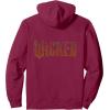imageWicked For Good Forest Logo Front And Back Pullover HoodieBurgundy