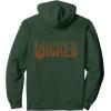 imageWicked For Good Forest Logo Front And Back Pullover HoodieDark Green