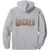 imageWicked For Good Forest Logo Front And Back Pullover HoodieHeather Grey