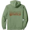 imageWicked For Good Forest Logo Front And Back Pullover HoodieSage Green