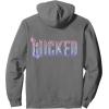 imageWicked For Good Glinda Elegant Logo Front And Back Pullover HoodieAsphalt Grey