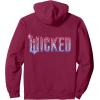 imageWicked For Good Glinda Elegant Logo Front And Back Pullover HoodieBurgundy