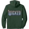 imageWicked For Good Glinda Elegant Logo Front And Back Pullover HoodieDark Green
