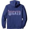 imageWicked For Good Glinda Elegant Logo Front And Back Pullover HoodieNavy Blue