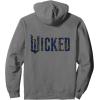 imageWicked For Good Ozian Pattern Logo Front And Back Pullover HoodieAsphalt Grey