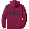 imageWicked For Good Ozian Pattern Logo Front And Back Pullover HoodieBurgundy