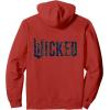 imageWicked For Good Ozian Pattern Logo Front And Back Pullover HoodieRed