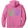 imageWicked For Good Two Halves of the Whole Heart Front ampamp Back Pullover HoodieBright Pink