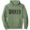 imageWicked For Good Black Minimalist Logo Pullover HoodieSage Green