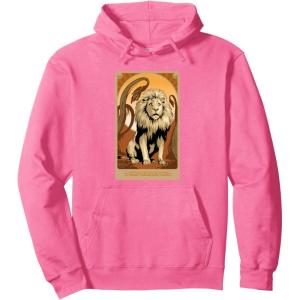 imageWicked For Good A Very Nervous Lion Pullover HoodieBright Pink