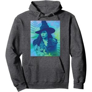imageWicked For Good Elphaba Close Up Florals Pullover HoodieDark Heather Grey