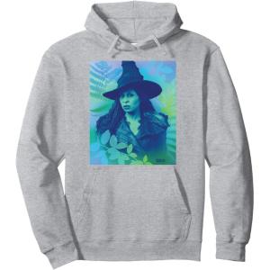 imageWicked For Good Elphaba Close Up Florals Pullover HoodieHeather Grey
