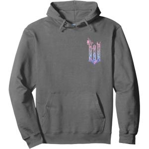 imageWicked For Good Glinda Elegant Logo Front And Back Pullover HoodieAsphalt Grey