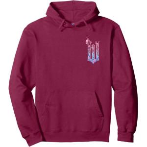 imageWicked For Good Glinda Elegant Logo Front And Back Pullover HoodieBurgundy