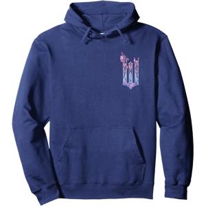 imageWicked For Good Glinda Elegant Logo Front And Back Pullover HoodieNavy Blue
