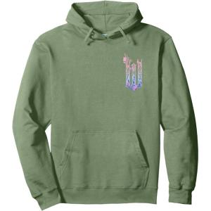 imageWicked For Good Glinda Elegant Logo Front And Back Pullover HoodieSage Green