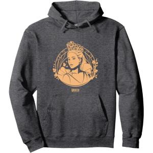 imageWicked For Good Glinda Golden Glow Pullover HoodieDark Heather Grey