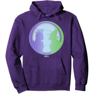 imageWicked For Good Glinda ampamp Elphaba Face to Face Pullover HoodiePurple