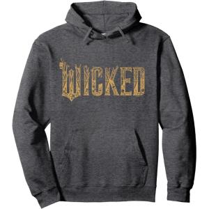 imageWicked For Good Gold Glam Logo Pullover HoodieDark Heather Grey