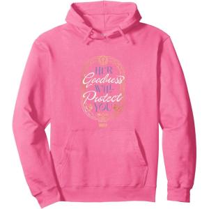 imageWicked For Good Her Goodness Will Protect You Pullover HoodieBright Pink