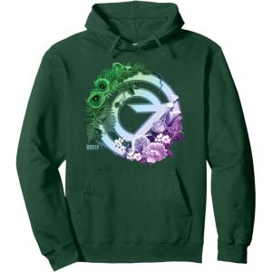 imageWicked For Good Oz Logo Floral and Vine Pullover HoodieDark Green