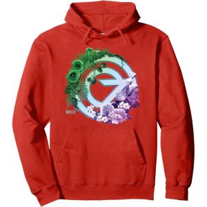 imageWicked For Good Oz Logo Floral and Vine Pullover HoodieRed