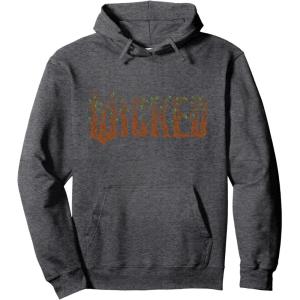 imageWicked For Good Ozian Forest Textured Logo Pullover HoodieDark Heather Grey