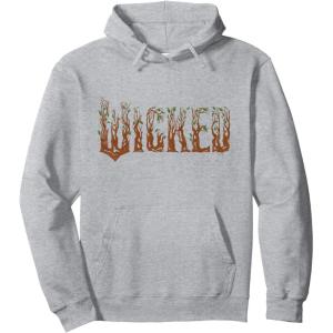 imageWicked For Good Ozian Forest Textured Logo Pullover HoodieHeather Grey