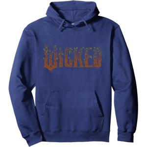 imageWicked For Good Ozian Forest Textured Logo Pullover HoodieNavy Blue