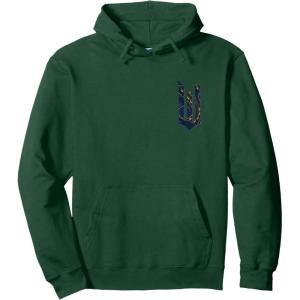 imageWicked For Good Ozian Pattern Logo Front And Back Pullover HoodieDark Green