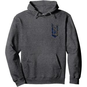 imageWicked For Good Ozian Pattern Logo Front And Back Pullover HoodieDark Heather Grey