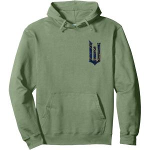 imageWicked For Good Ozian Pattern Logo Front And Back Pullover HoodieSage Green