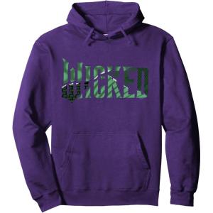 imageWicked For Good Torn Green Collage Logo Pullover HoodiePurple