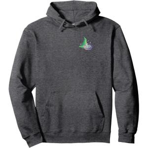 imageWicked For Good Two Halves of the Whole Heart Front ampamp Back Pullover HoodieDark Heather Grey
