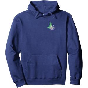 imageWicked For Good Two Halves of the Whole Heart Front ampamp Back Pullover HoodieNavy Blue