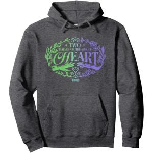 imageWicked For Good Two Halves of the Whole Heart Pullover HoodieDark Heather Grey