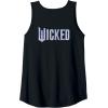 imageWicked For Good Bubble Shimmer Logo Front And Back Tank TopBlack