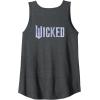 imageWicked For Good Bubble Shimmer Logo Front And Back Tank TopDark Heather Grey
