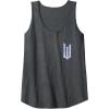 imageWicked For Good Bubble Shimmer Logo Front And Back Tank TopDark Heather Grey