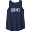 imageWicked For Good Bubble Shimmer Logo Front And Back Tank TopNavy Blue