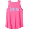imageWicked For Good Bubble Shimmer Logo Front And Back Tank TopNeon Pink