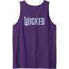 imageWicked For Good Bubble Shimmer Logo Front And Back Tank TopPurple