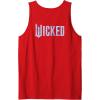 imageWicked For Good Bubble Shimmer Logo Front And Back Tank TopRed