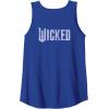 imageWicked For Good Bubble Shimmer Logo Front And Back Tank TopRoyal Blue