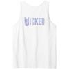 imageWicked For Good Bubble Shimmer Logo Front And Back Tank TopWhite