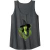 imageWicked For Good Elphaba Bold Portrait ampamp Greenery Tank TopDark Heather Grey