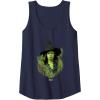 imageWicked For Good Elphaba Bold Portrait ampamp Greenery Tank TopNavy Blue