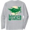 imageWicked For Good Elphaba Flying Front And Back Long Sleeve TShirtHeather Grey